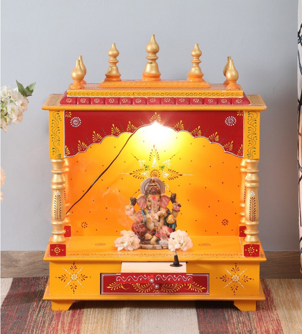 ganpati decoration ideas with home temple