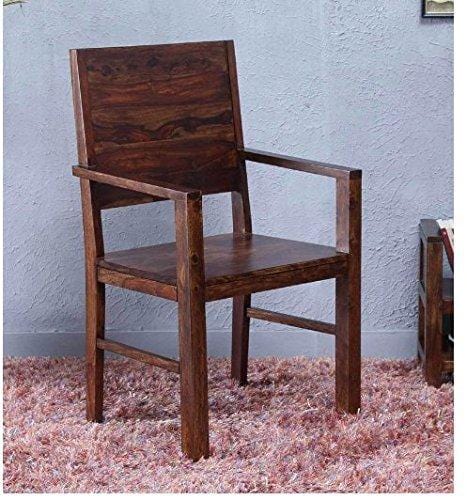 Sheesham Wood Wooden rocking footrest chair with cushion