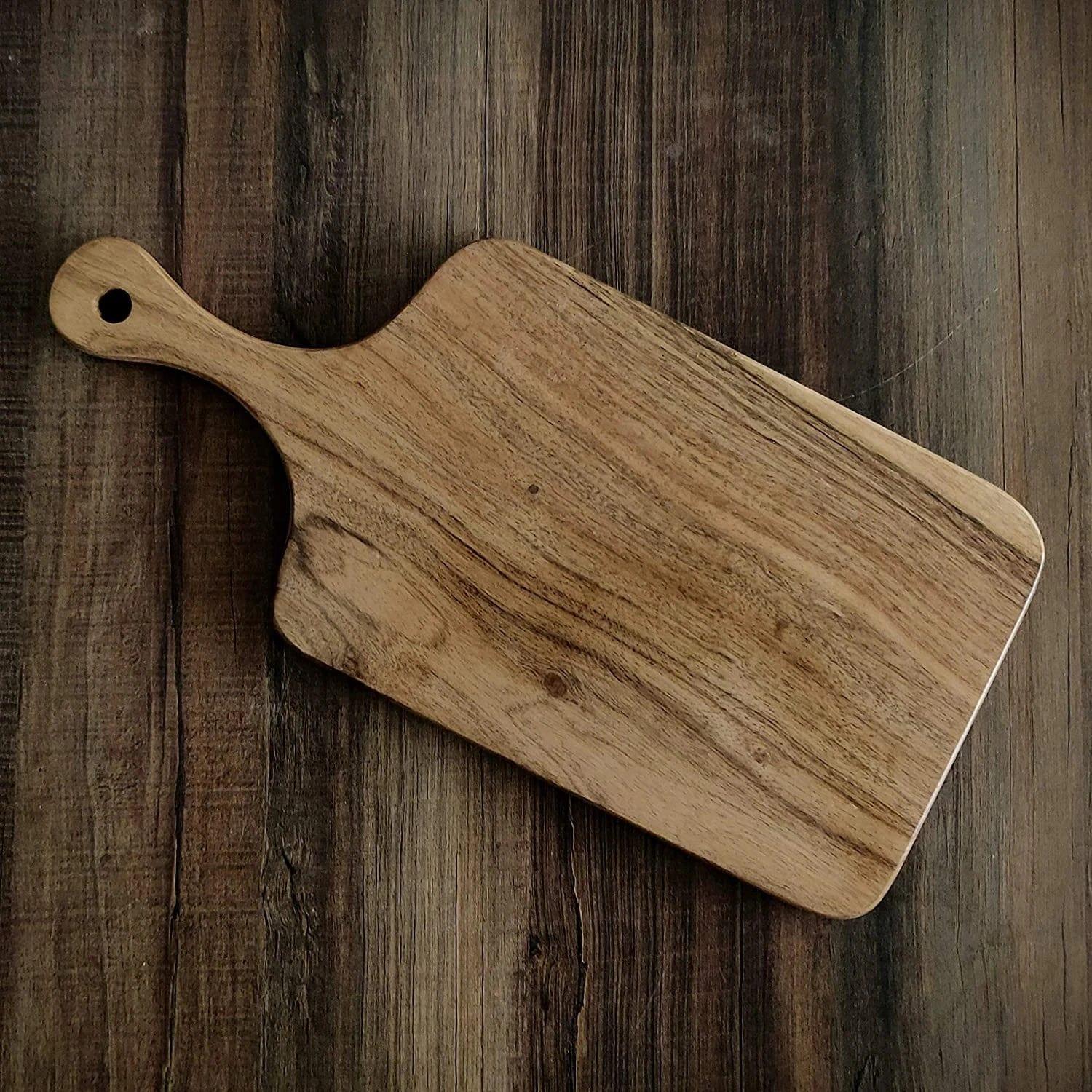 Small Pendleton Round-Up Teak Cutting Board