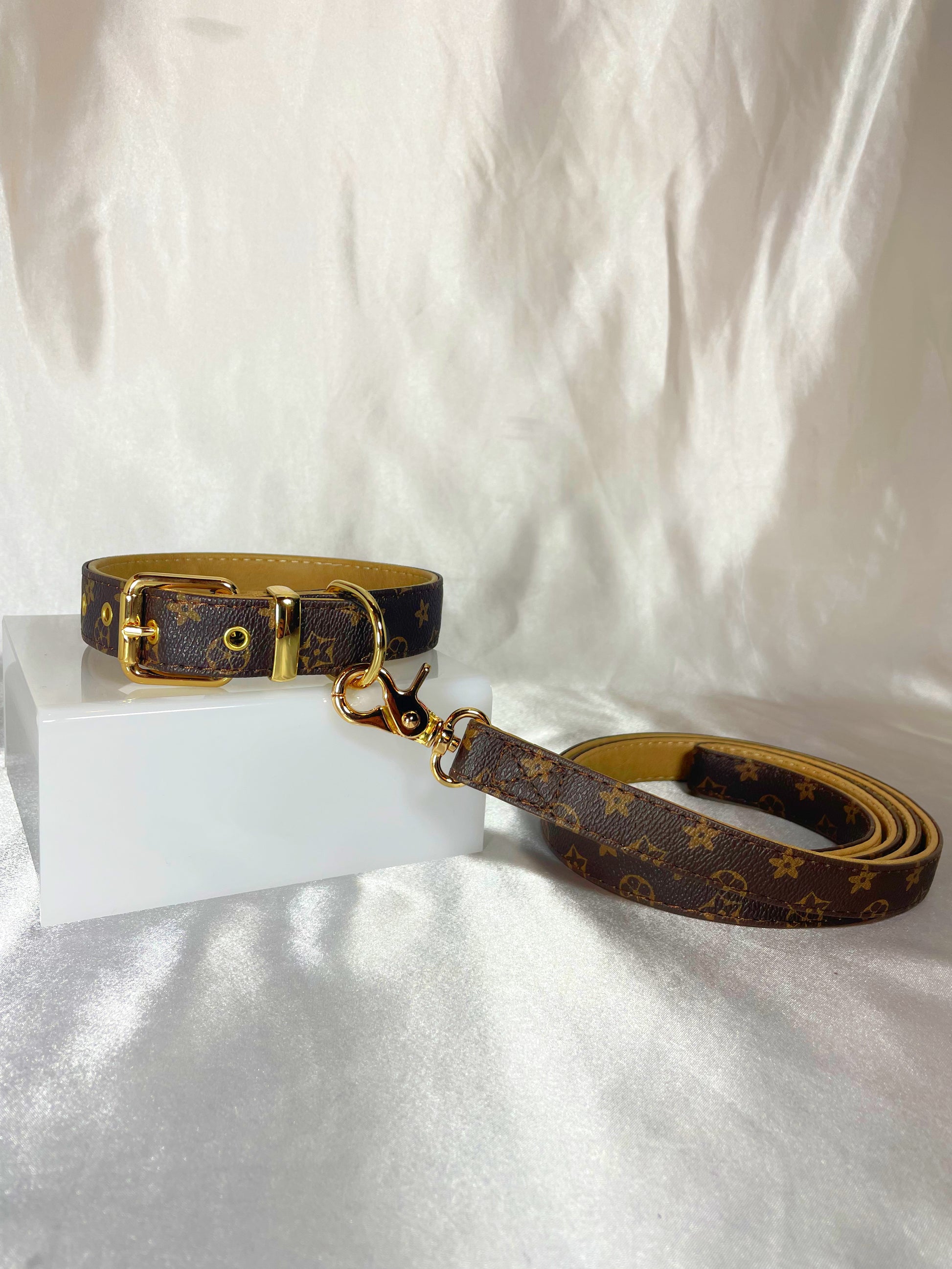 Brown Chewy V Pawtton Collar for Dogs and Cats
