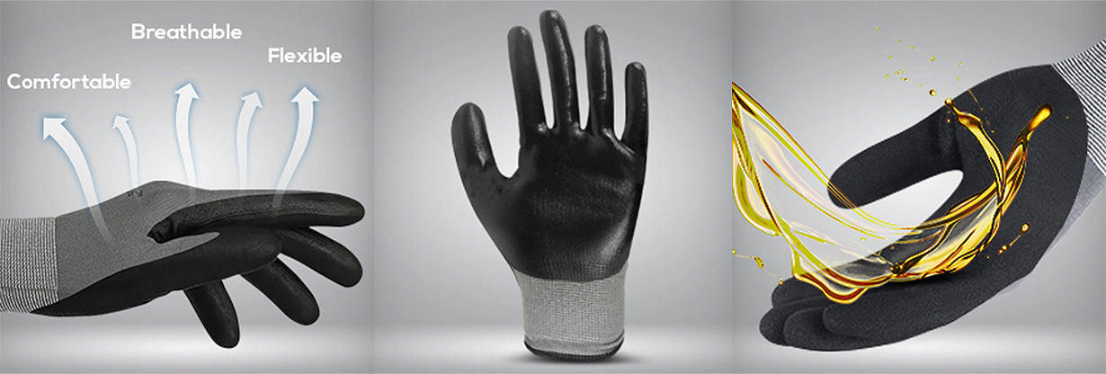 i9 Essentials™ Multi-Purpose Work Gloves Large - Micro-Foam