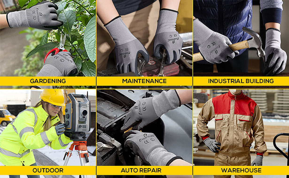 i9 Essentials™ Multi-Purpose Work Gloves Large (12 Pairs) - Micro-Foam –  5Seconds Brand