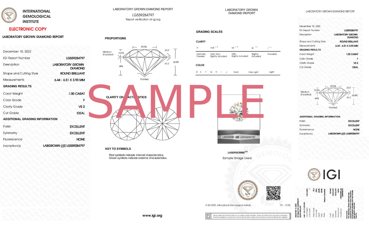 Angelonia - Oval Lab Diamond Engagement Ring VS2 F (IGI Certified ...