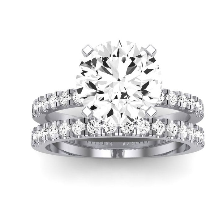 Dahlia Diamond Matching Band for Round Center (Band Only. Engagement Ring Not Included)
