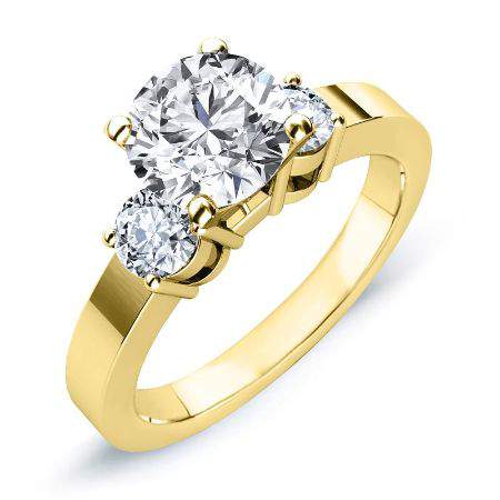 briar rose - round diamond engagement ring 14k yellow gold / 0.50 ct center - 1 ct total weight / high quality: clarity vs2 | co