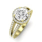 Freesia Moissanite Matching Band Only (does Not Include Engagement Ring) For Ring With Round Center yellowgold