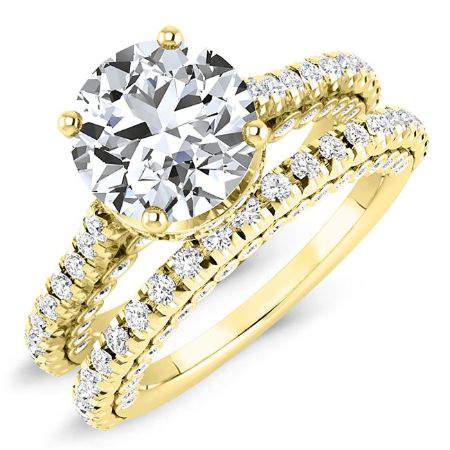 Garland - Round Diamond Bridal Set 14K Yellow Gold / 3.00 ct Center - 4.36 ct Total Weight / Standard: Clarity I1-I3 | Color H-I -  BeverlyDiamonds, AL5675