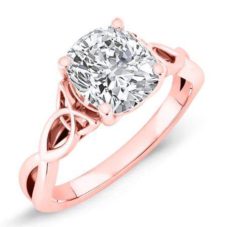 nolina - cushion diamond engagement ring 14k rose gold / 0.50 ct center - 0.5 ct total weight / high quality: clarity vs2 | colo