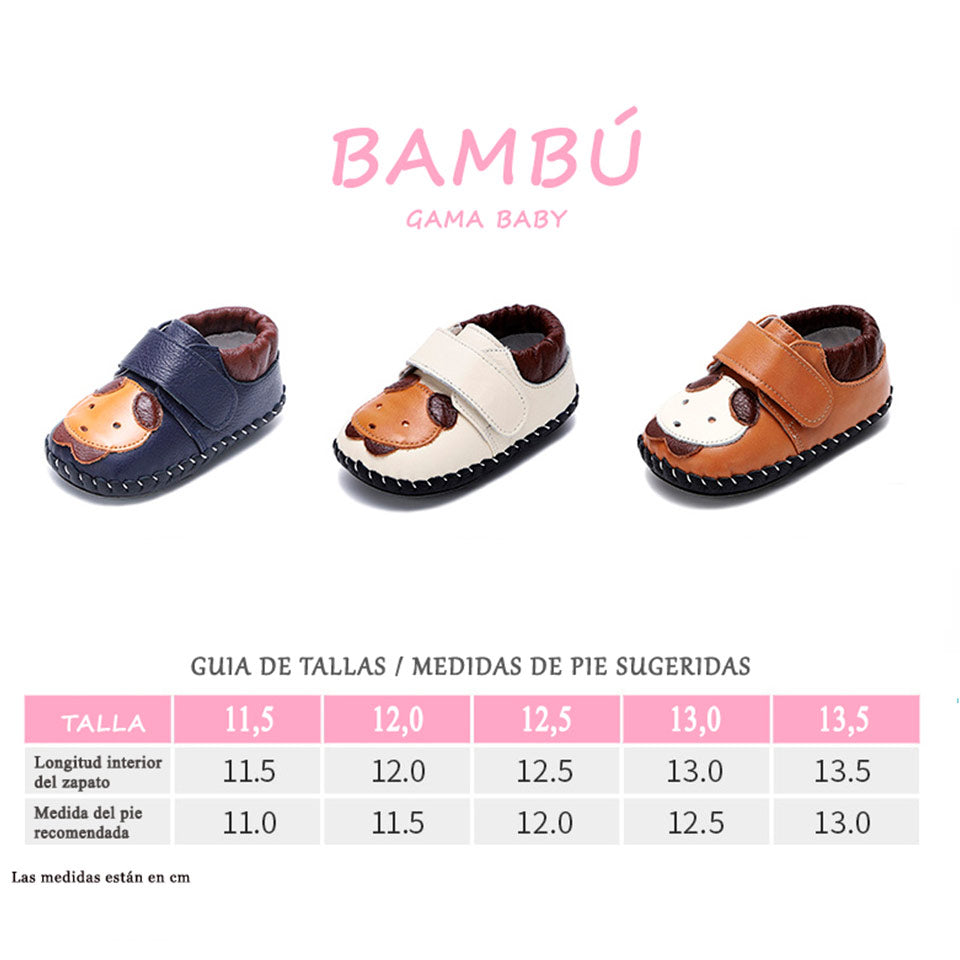 Zapatos respetuoso bebé modelo Bambú, primeros (17 a 21) – Freycoo