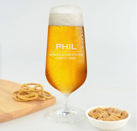 personalised beer glass