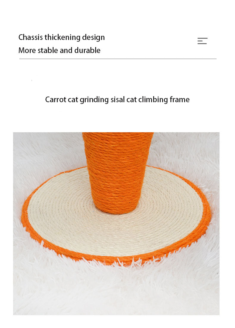 Cat Carrot Standing Scratcher - Grinding sisal cat climbing frame