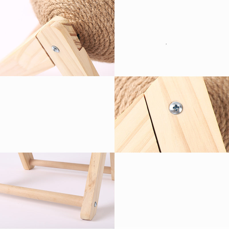 Cat Scratcher Balls with Wooden Stand Quality Material