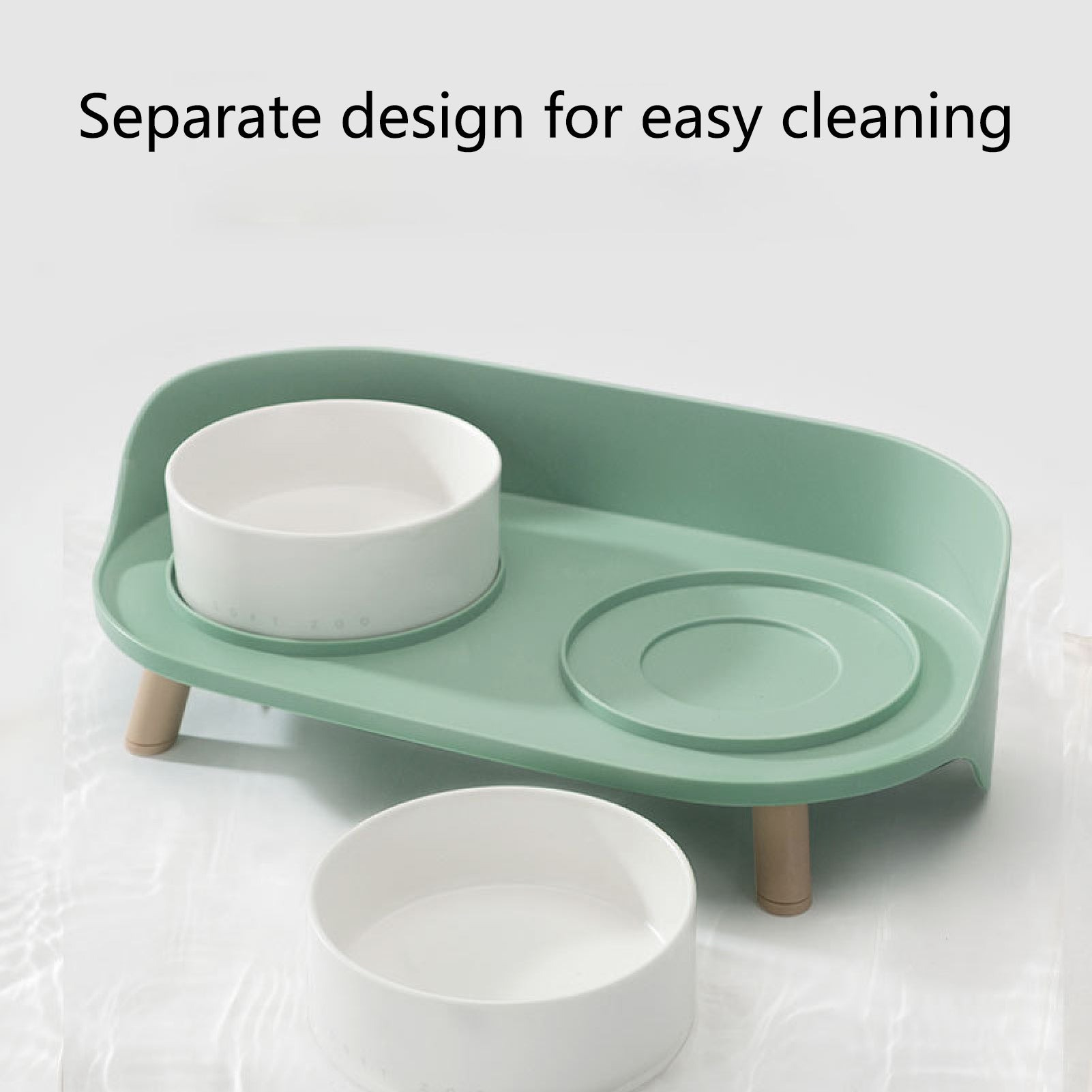 Dogs Cats Ceramic Feeding Bowl -Seperate design for easy cleaning