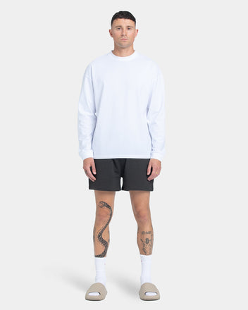 Essential Oversized Long Sleeve T-Shirt - White / S