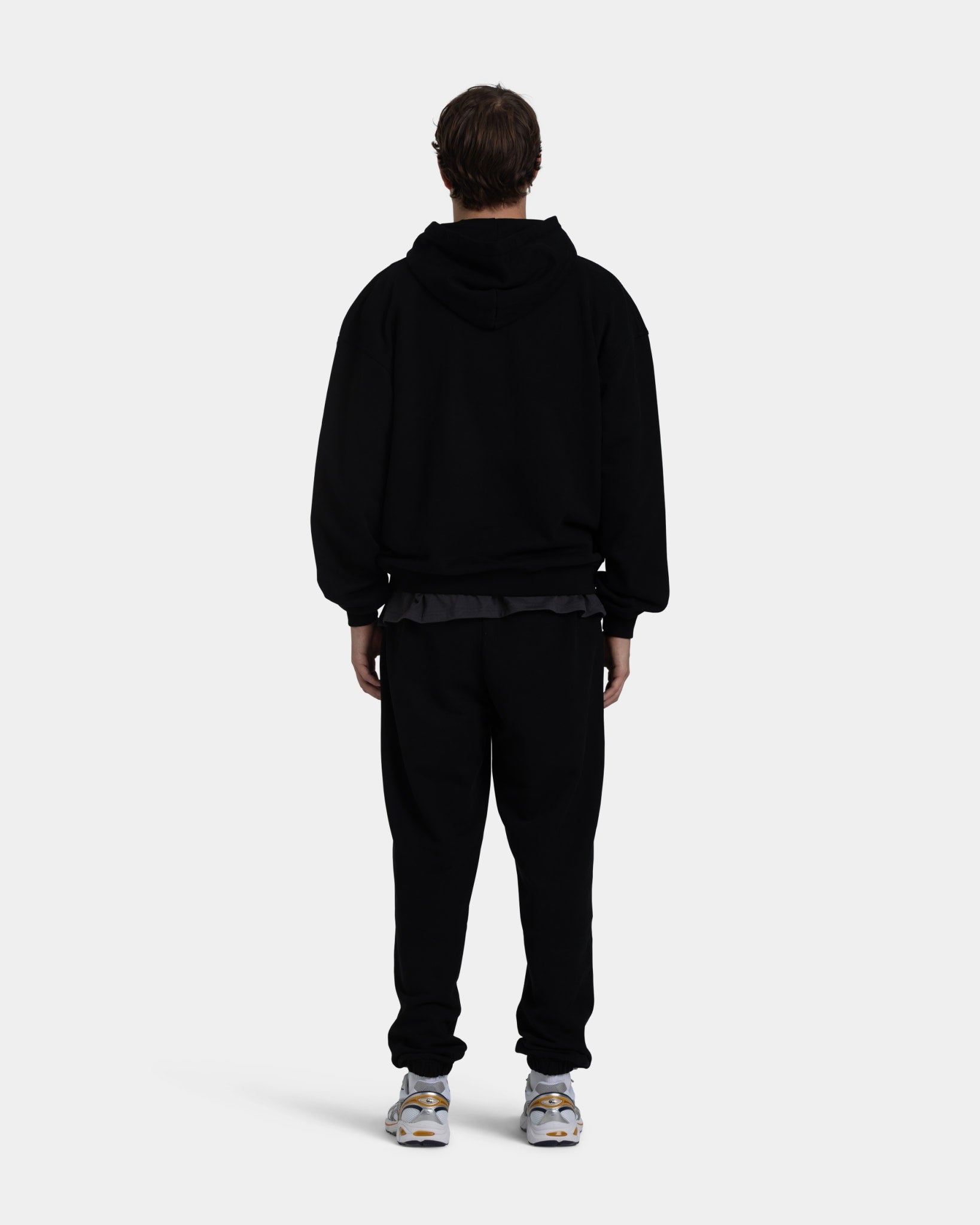 Sweatpants heavy, men's in black, Oversized fit