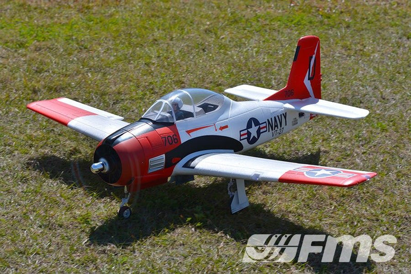 FMS 1400mm T-28D Trojan V4 Red with Reflex V2, PNP (Only Shipped to Canada)