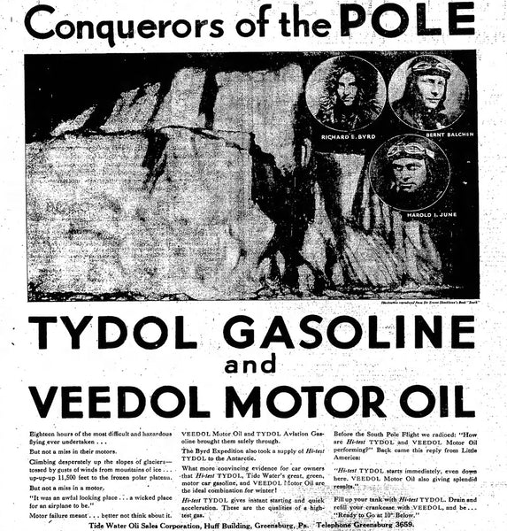 Veedol Motor Oil Byrd Expedition