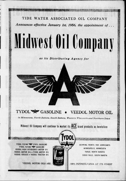 Midwest Tydol and Veedol Ad