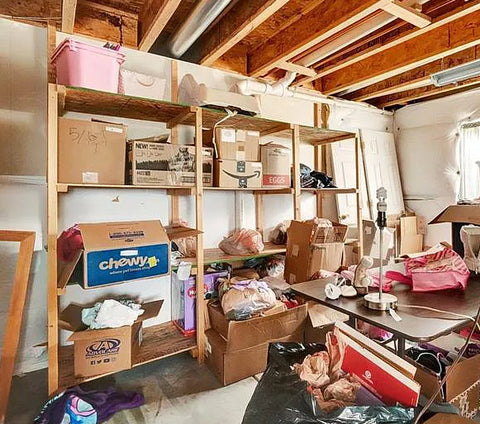 Cluttered Boxes in Garage