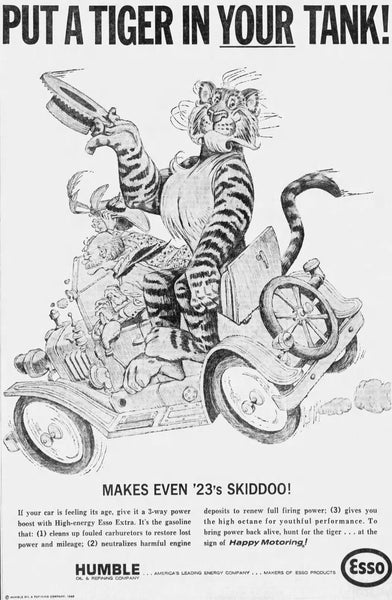 Esso/Humble Gasoline Put a Tiger in Your Tank Newspaper Ad