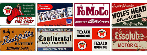 Vintage Automotive Metal Signs