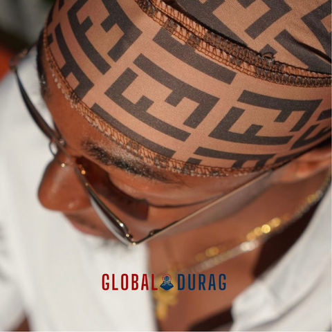 High-end Designer Durag Black Gold Monogram -  Norway