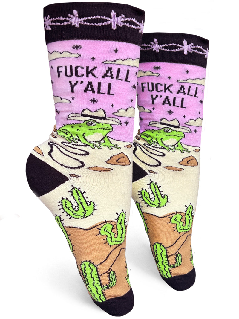 Fuck All Y'all Womens Crew Socks - Wholesalegroovythingscocom product image