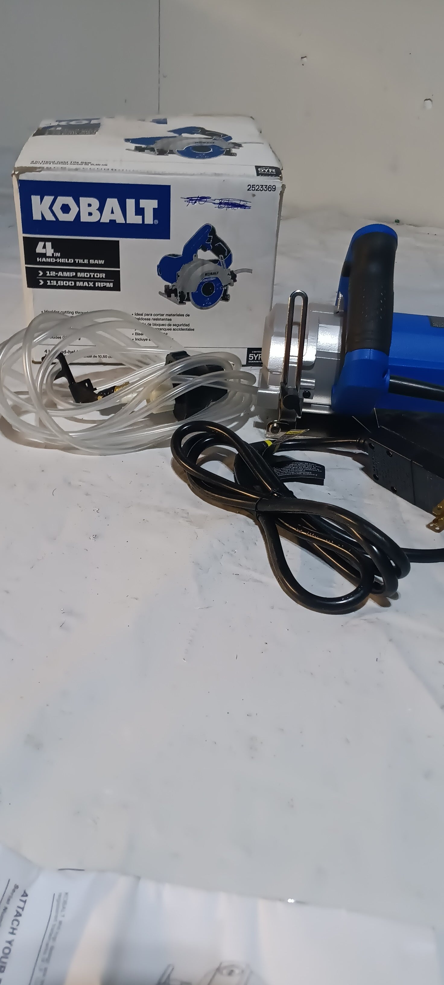 Kobalt 4 in hand held tile saw