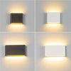 90-260V Outdoor Modern Waterproof Led Wall Lamp Cool/Warm White - theOuterior