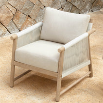 Sienna Modern Acacia Wood Rope Outdoor Bistro Set Nav Image 2