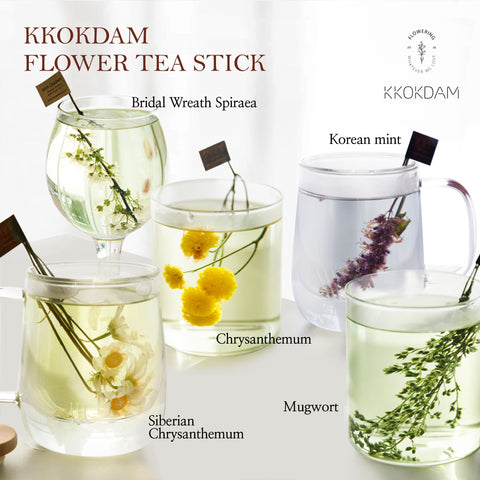 韩国 KKOKDAM 一花一茶 高级茶 - 4种花茶STICK样泡试饮集(共8个)