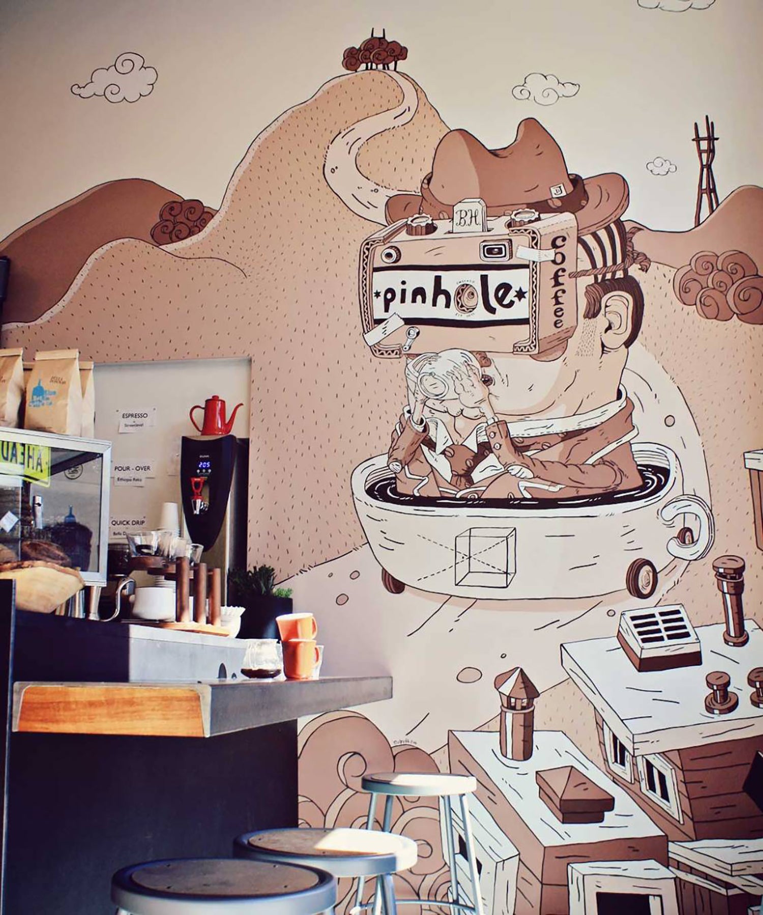 Wall Mural coffee to go