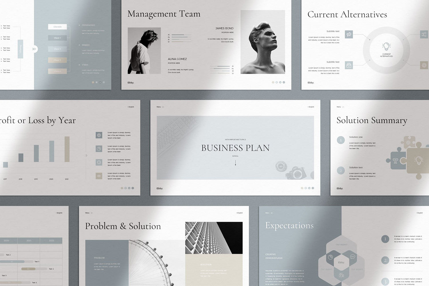 22 Editable PowerPoint Template Diagrams for illustrating Business