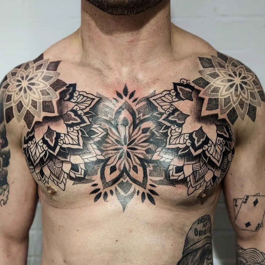 Mandala Tattoo on Left Chest - Best Tattoo Ideas Gallery