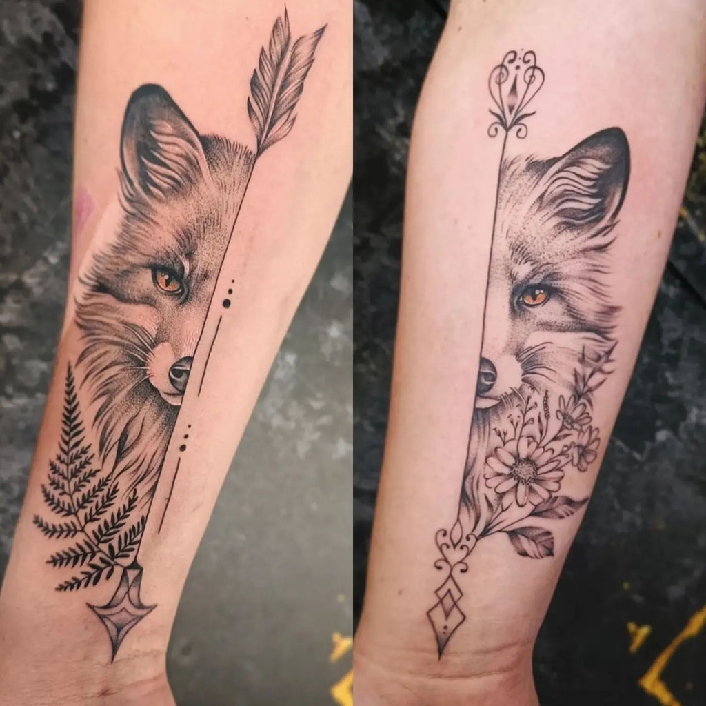 Buy Couple Tattoo Animal Print Fake Tattoo Lion and Lioness Mandala Fake  Tattoo Nature Fake Tattoo Women Wrist Temp Tattoo Online in India - Etsy