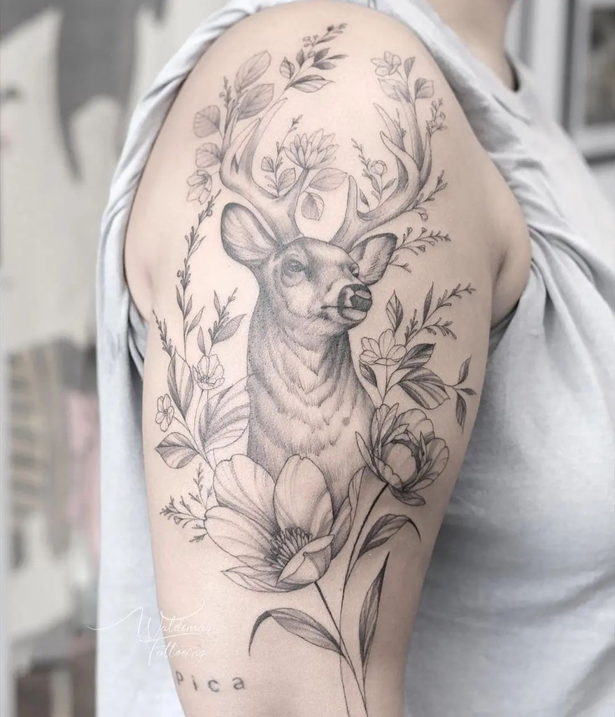 59 Stunning Deer Skull Tattoo Ideas [2024 Inspiration Guide]