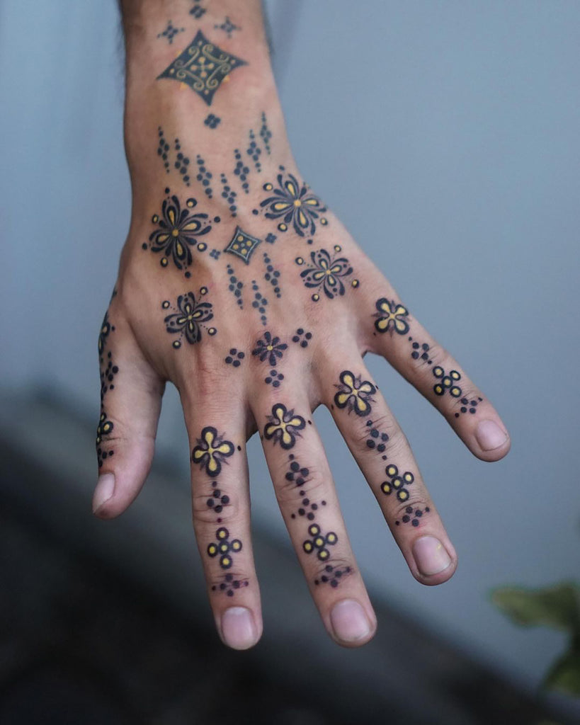 Buy Henna Temporary Tattoo. Pack of 2. Water Transfer Floral Design. Gift  Idea Online in India - Etsy