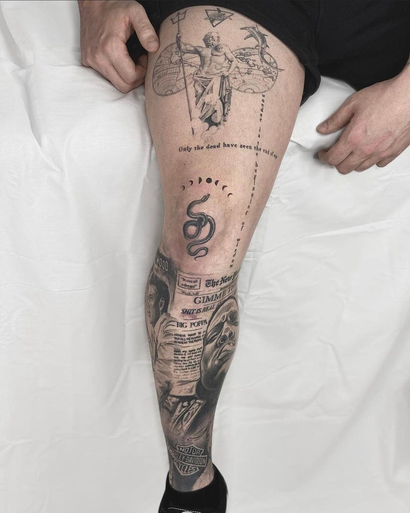 27+ Coolest leg sleeve tattoo designs for men in different styles. - VeAn  Tattoo