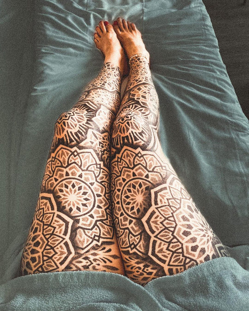 Tattoo uploaded by Paulo Cunha • Geometric Tattoo Full legs in progress  @balmtattooportugal @worldfamousink #geometrictattoo #mandalatattoo  #bogastattoostudio #ink #legtattoo #fulllegtattoo #inked #inkaddict  #blackandgreytattoo #blacktattoo #inkedup ...