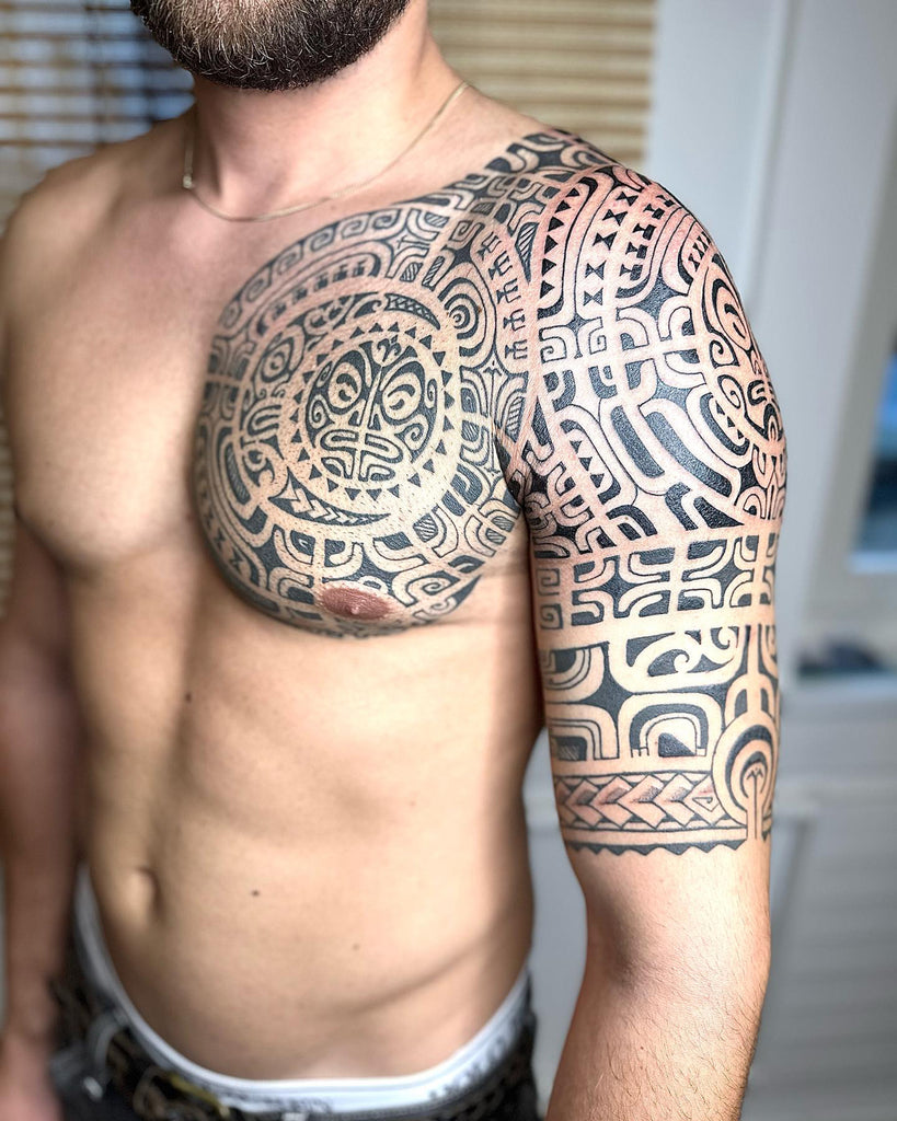 93 Maori Tattoo Designs for Men [2024 Inspiration Guide] | Maori tattoo  designs, Half sleeve tattoo, Half sleeve tattoos for guys