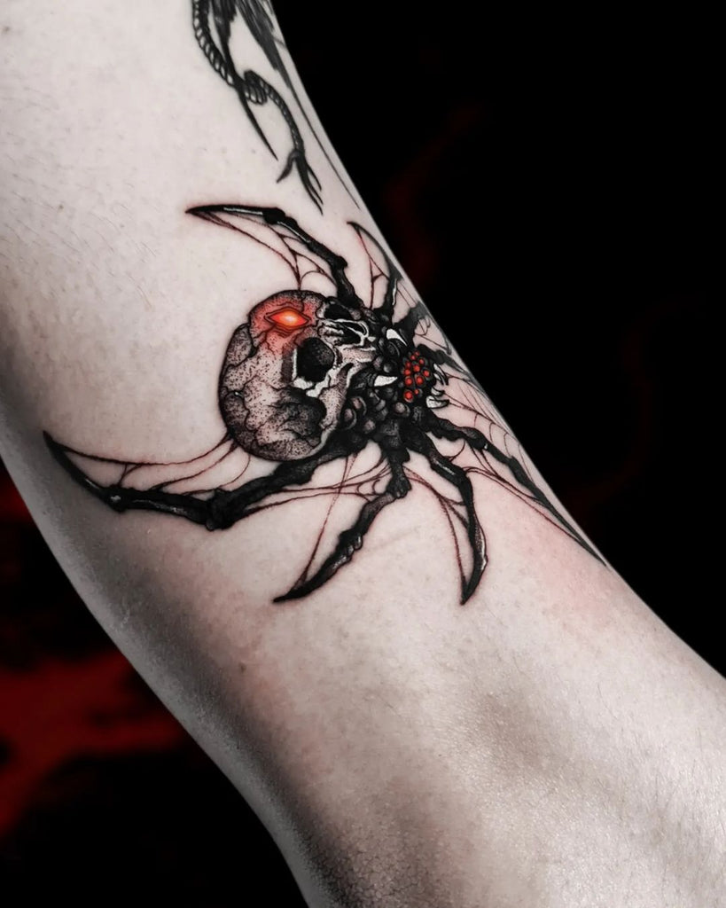1 Piece Spider Tattoo Sticker Waterproof Long-Lasting Men's Small Ventral  Waist Neck | SHEIN