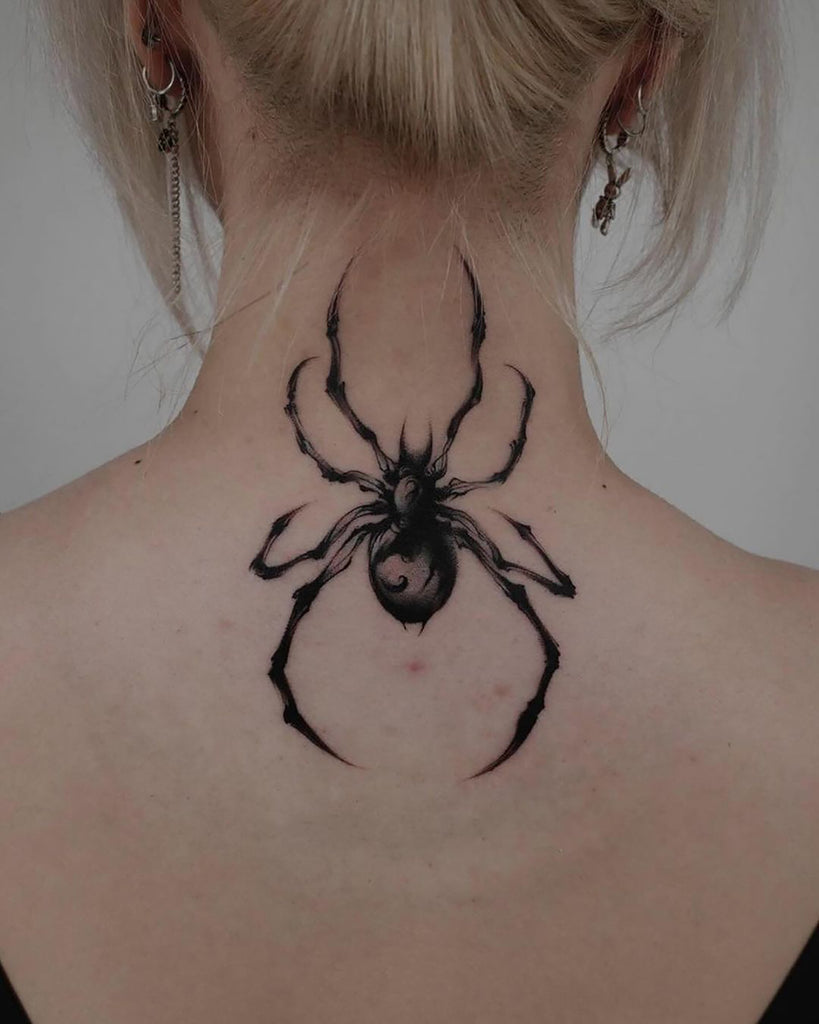 Neck Tattoo Goth Spider | TikTok
