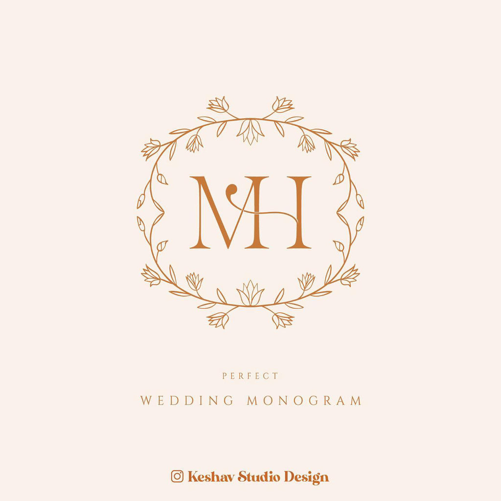 Designing A Chic Logo And Monogram For Weddings Featuring