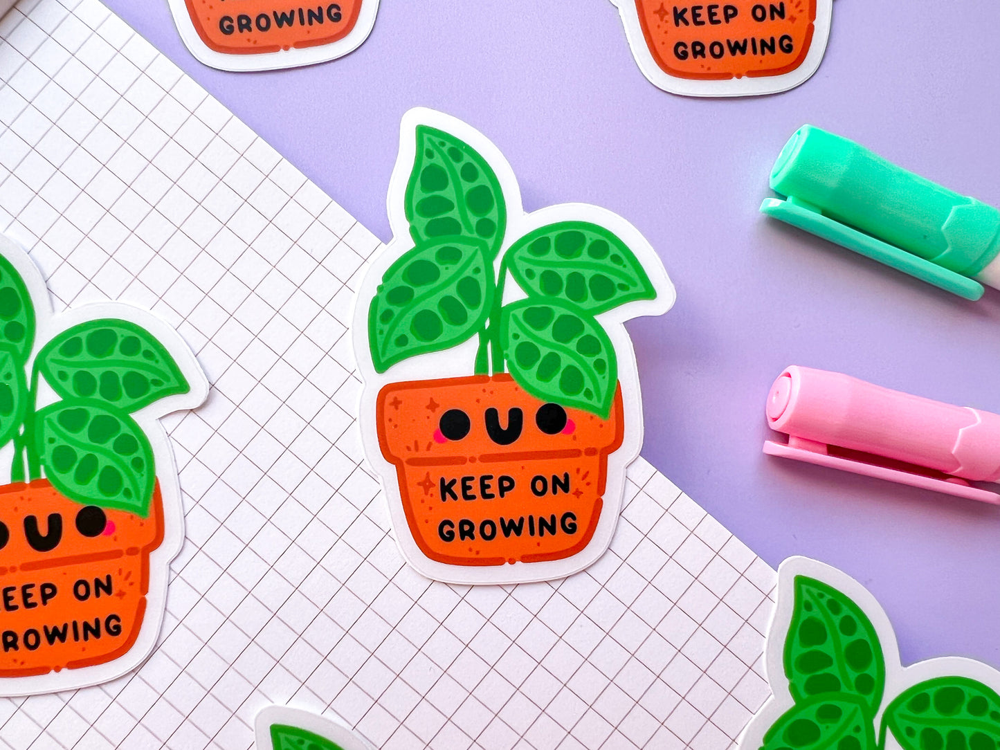 Keep On Growing Sticker | Waterproof glossy vinyl sticker