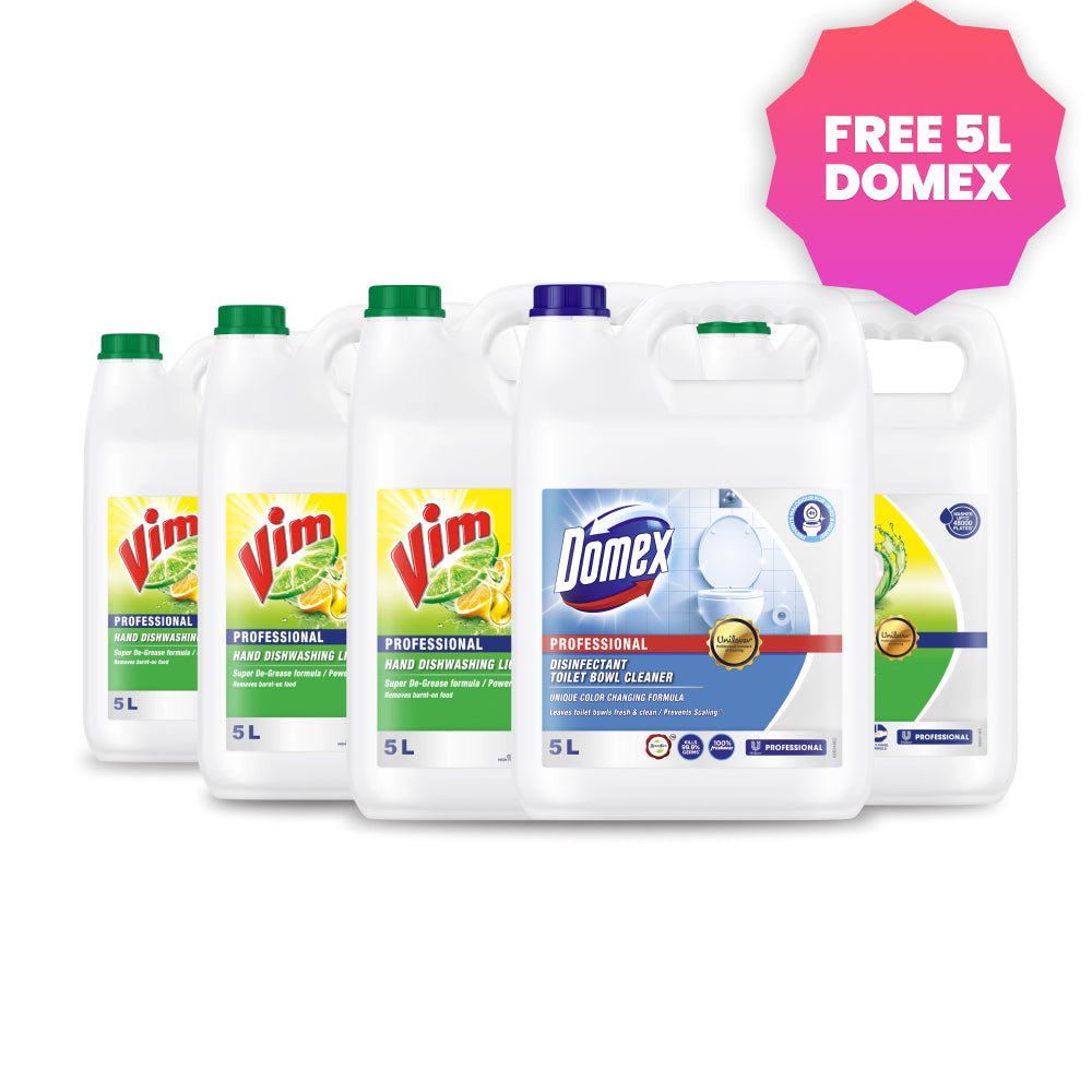 Vim Megapack + FREE Domex Toilet Bowl Cleaner 5L — Unilever Professional  India