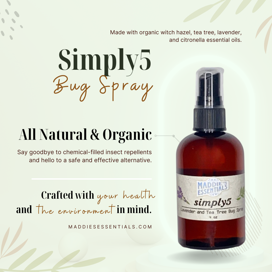 Maddie's Essentials Simply 5 All Natural Bug Spray Bug Repellent