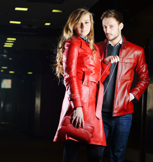 Buy Red Leather Jackets for Men & Women