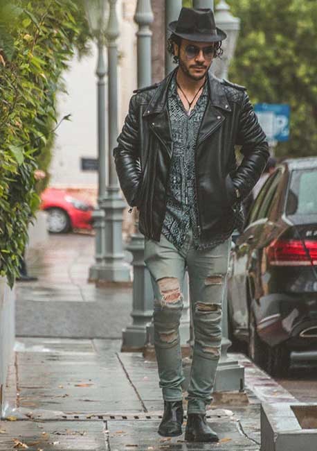 Men Wearing Leather  Leather jeans men, Black leather biker