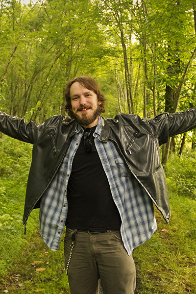 men-green-leather-jacket-with-green-pants-and-checkered-shirt