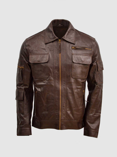 Brown Leather Jacket: Made From 100% Lambskin Leather | Buffalo Jackson